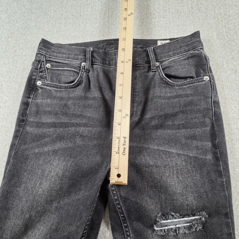We The Free Black Skinny Jeans‎ Women's 28 Destroyed Scallop Hem Grunge Skater